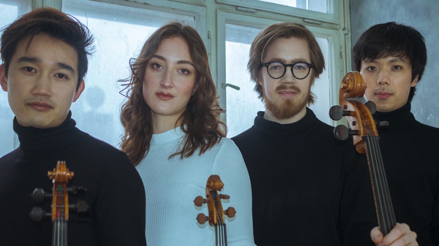(C) CRISTINA FERRI Das Simply-Quartet mit ihren Instrumenten