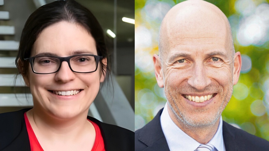 AI-Forscherin Martina Seidl und OeNB-Gouverneur Martin Kocher